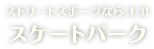 ストリートスポーツならココ！スケートパーク